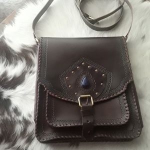 Vintage style gypsy leather bag